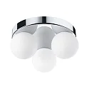 Paulmann Decken-/Wandleuchte GOVE Rondell Badleuchte, 3x G9, IP44, Glas satiniert, chrom
