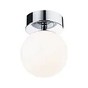 LED Decken-/Wandleuchte GOVE Badleuchte, 5W, IP44, Glas satiniert, chrom