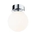 LED Decken-/Wandleuchte GOVE Badleuchte, 9W, IP44, Glas satiniert, chrom
