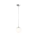 LED Pendelleuchte GOVE Badleuchte, 9W, IP44, Glas satiniert, chrom