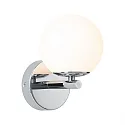 LED Wandleuchte GOVE Badleuchte, 5W, IP44, Glas satiniert, chrom