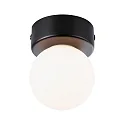 Decken-/Wandleuchte GOVE Badleuchte, 1x G9, IP44, Glas satiniert, schwarz matt