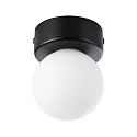 Paulmann Decken-/Wandleuchte GOVE Badleuchte, 1x G9, IP44, Glas satiniert, schwarz matt