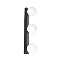 Paulmann Decken-/Wandleuchte GOVE Balken Badleuchte, 3x G9, IP44, Glas satiniert, schwarz matt