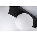 Paulmann Decken-/Wandleuchte GOVE Balken Badleuchte, 3x G9, IP44, Glas satiniert, schwarz matt