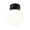 LED Decken-/Wandleuchte GOVE Badleuchte, 9W, IP44, Glas satiniert, schwarz matt