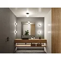 Paulmann LED Decken-/Wandleuchte GOVE Badleuchte, 9W, IP44, Glas satiniert, schwarz matt