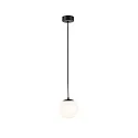 LED Pendelleuchte GOVE Badleuchte, 9W, IP44, Glas satiniert, schwarz matt