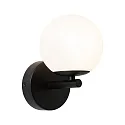 LED Wandleuchte GOVE Badleuchte, 5W, IP44, Glas satiniert, schwarz matt