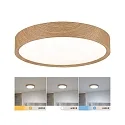 Paulmann LED Deckenleuchte / Badleuchte TEGA, IP44, 22.5W 3000/4000/6500K (White Switch) 1200lm, schaltbar, Holz hell