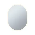 LED Leuchtspiegel MIRRA, IP44, oval, 60 x 80cm, 22W 3000-6500K (WhiteSwitch), mit Touchdimmer + Heizfunktion, weiß