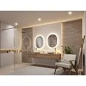 Paulmann LED Leuchtspiegel MIRRA, IP44, oval, 60 x 80cm, 22W 3000-6500K (WhiteSwitch), mit Touchdimmer + Heizfunktion, weiß