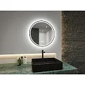 Paulmann LED Leuchtspiegel MIRRA, IP44, rund, Ø 59cm, 23.5W 2700/4000/6500K (WhiteSwitch), mit Touch-Dimmer + Heizfunktion, schwarz