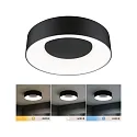 Paulmann LED Deckenleuchte / Badleuchte CASCA, IP44, 30cm, 230V, 18W 3000/4000/6500K (White Switch) 1500lm, schaltbar, schwarz