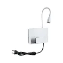 Paulmann LED Wandleuchte HALINA LED Leseleuchte, 3,5W, 2700K, 200lm, 230V, IP20, mit USB-C Anschluss, weiß