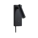 Paulmann LED Wandleuchte HULDA LED Leseleuchte, 2,5W, 230V, 3000K, 130lm, IP20, mit USB-C Anschluss, 3-Stufen dimmbar, schwarz