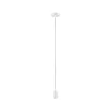 Badezimmer-Pendelleuchte RAVI, IP44, 230V, 1x E27 (Mix & Match), Pendel 30-150cm, Metall / Textilkabel, weiß