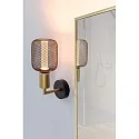 Badezimmer-Wandleuchte RAVI, IP44, 230V, 1x E27 (Mix & Match), Metall, schwarz / Gold