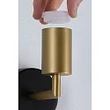 Badezimmer-Wandleuchte RAVI, IP44, 230V, 1x E27 (Mix & Match), Metall, schwarz / Gold