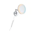 LED Kosmetik-Spiegel MASUA, IP44, Wand-Version, 4W 2700/4000/6500K (WhiteSwitch), CRi < 90, mit Gelenk-Arm, neigbar, Chrom