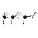 LED Kosmetik-Spiegel MASUA, IP44, Wand-Version, 4W 2700/4000/6500K (WhiteSwitch), CRi < 90, mit Gelenk-Arm, neigbar, schwarz