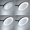 LED Kosmetik-Spiegel MASUA, IP44, Wand-Version, 4W 2700/4000/6500K (WhiteSwitch), CRi < 90, mit Gelenk-Arm, neigbar, schwarz