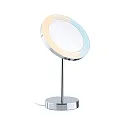 LED Kosmetik-Spiegel MASUA, IP44, Stand-Version, 6W 2700/4000/6500K (WhiteSwitch), CRi < 90, mit Steckerkabel, neigbar, Chrom