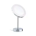Paulmann LED Kosmetik-Spiegel MASUA, IP44, Stand-Version, 6W 2700/4000/6500K (WhiteSwitch), CRi < 90, mit Steckerkabel, neigbar, Chrom
