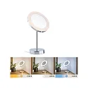 Paulmann LED Kosmetik-Spiegel MASUA, IP44, Stand-Version, 6W 2700/4000/6500K (WhiteSwitch), CRi < 90, mit Steckerkabel, neigbar, Chrom