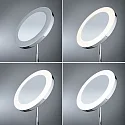 Paulmann LED Kosmetik-Spiegel MASUA, IP44, Stand-Version, 6W 2700/4000/6500K (WhiteSwitch), CRi < 90, mit Steckerkabel, neigbar, Chrom