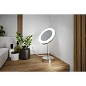 Paulmann LED Kosmetik-Spiegel MASUA, IP44, Stand-Version, 6W 2700/4000/6500K (WhiteSwitch), CRi < 90, mit Steckerkabel, neigbar, Chrom