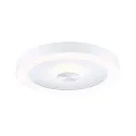 wall and ceiling luminaire VOLEA Ø 40CM direct / indirect IP44, silver, white dimmable