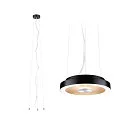 Pendelabhängung für LED Deckenleuchte VOLEA, 150cm, IP20, Kabel transparent, schwarz / Silber