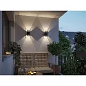 Paulmann Outdoor LED Wandleuchte THARIN, IP44, 2x 3.7W 3000K 180lm, verstellbar, schaltbar, Edelstahl, schwarz