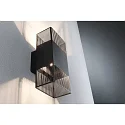Paulmann Outdoor LED Wandleuchte THARIN, IP44, 2x 3.7W 3000K 180lm, verstellbar, schaltbar, Edelstahl, schwarz
