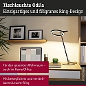 Paulmann desk lamp ODILA tunable white, adjustable, with touch dimmer, ring shape IP20, dimmable
