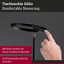 Paulmann desk lamp ODILA tunable white, adjustable, with touch dimmer, ring shape IP20, dimmable
