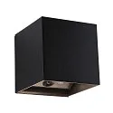 LED Akku Wandleuchte NYARA UP&DOWN, eckig, 2x 1W, 3000K, 330lm, IP44, schwarz