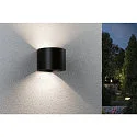 Paulmann LED Akku Wandleuchte NYORA UP&DOWN, rund, 2x 1W, 3000K, 330lm, IP44, schwarz