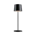 LED-Akku-Tischleuchte GILO, IP44, Up/Down, 2.8W 2700K 170lm, mit USB-C Kabel + Touch-Dimmer, dimmbar, schwarz