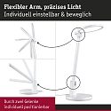 Paulmann desk lamp DARBA adjustable, with brightness sensor, with touch dimmer, white matt dimmable