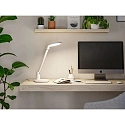 Paulmann desk lamp DARBA adjustable, with brightness sensor, with touch dimmer, white matt dimmable