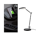 Paulmann LED Schreibtisch-Leuchte NUMIS QI, mit Qi-Ladefunktion, 11W 2700-6500K (White Switch) 1000lm, verstellbar, dimmbar, schwarz