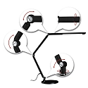 Paulmann desk lamp FLEXBAR CCT Switch, adjustable, with touch dimmer IP20, black dimmable