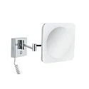 Paulmann LED Kosmetikspiegel JORA, IP44, 230V, 3.3W 2700/4000/6500K (WhiteSwitch) 60lm, mit Touch-Schalter, Chrom / weiß