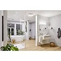 Paulmann LED Kosmetikspiegel JORA, IP44, 230V, 3.3W 2700/4000/6500K (WhiteSwitch) 60lm, mit Touch-Schalter, Chrom / weiß