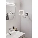 Paulmann LED Kosmetikspiegel JORA, IP44, 230V, 3.3W 2700/4000/6500K (WhiteSwitch) 60lm, mit Touch-Schalter, Chrom / weiß