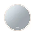 LED Leuchtspiegel MIRRA, IP44, rund, Ø 60cm, 45W 3000/4000/6500K (WhiteSwitch), mit Touch-Dimmer + Heizfunktion, weiß