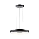 LED Pendelleuchte PURIC PANE II 3STEP DIM, Up/Down, Ø 40cm, 44W 2700K 2200lm, dimmbar, schwarz/grau