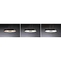 Paulmann LED Pendelleuchte PURIC PANE II 3STEP DIM, Up/Down, Ø 40cm, 44W 2700K 2200lm, dimmbar, schwarz/grau
